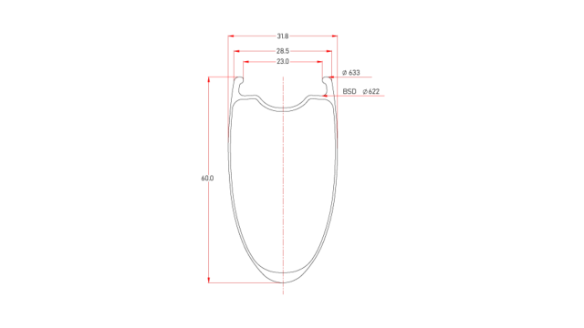 R23-60 Aero Road Rim 700c