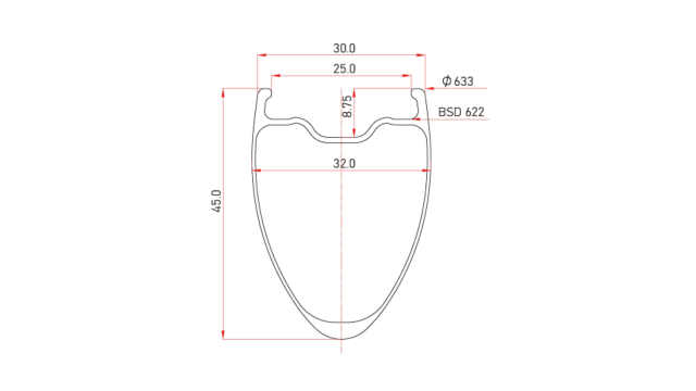 R25-45 Wide-Road Rim 700c