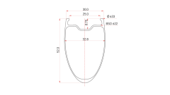 R25-52 Wide-Road Rim 700c