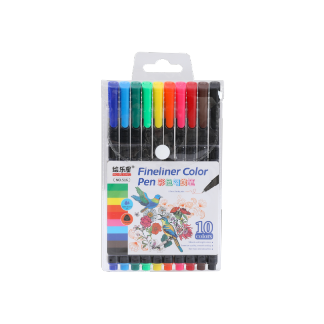 HUILEXING Fineliner, 10 Colors Triangular Fineliner,SF-516