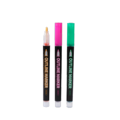 HUILEXING Marker Pen, 12 Colors Outline Marker, SF-216
