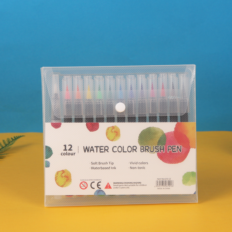 HUILEXING Color Pen, 12/20/24 Colors Washable Brush Marker, SF-619