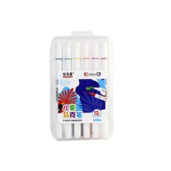 HUILEXING Color Pen, 12/24/36/48 Colors Alcoholic Twin Marker, SF-618
