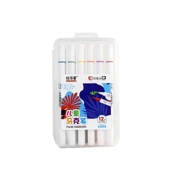 HUILEXING Color Pen, 12/24/36/48 Colors Alcoholic Twin Marker, SF-618