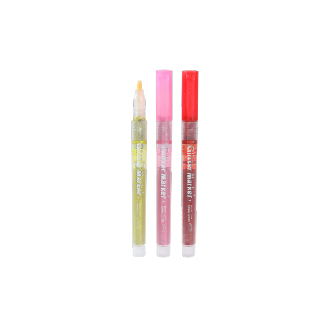 HUILEXING Marker Pen, 8 Colors Glitter Marker with Valve Structure,SF-218