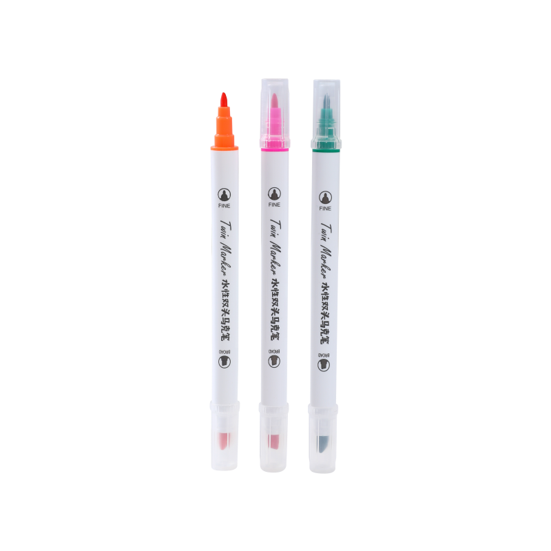HUILEXING Color Pen, 12/24/36/48 Colors Washable Twin Marker, SF-628