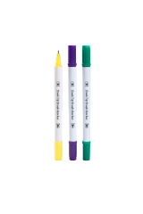 HUILEXING Fineliner, 12 Colors Dual Tip brush Marker, SF-688