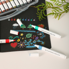 HUILEXING Marker Pen, 12/24/36/48 Colors Triangular Acrylic Marker, SF-166