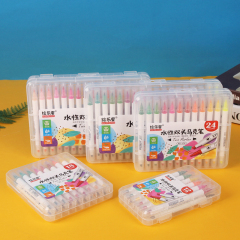 HUILEXING Color Pen, 12/24/36/48 Colors Washable Twin Marker, SF-628