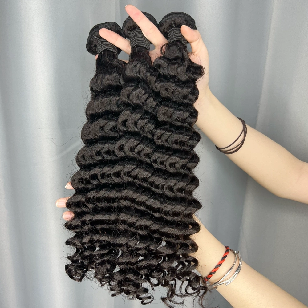 3 Pieces Virgin Hair Bundles Deep Wave
