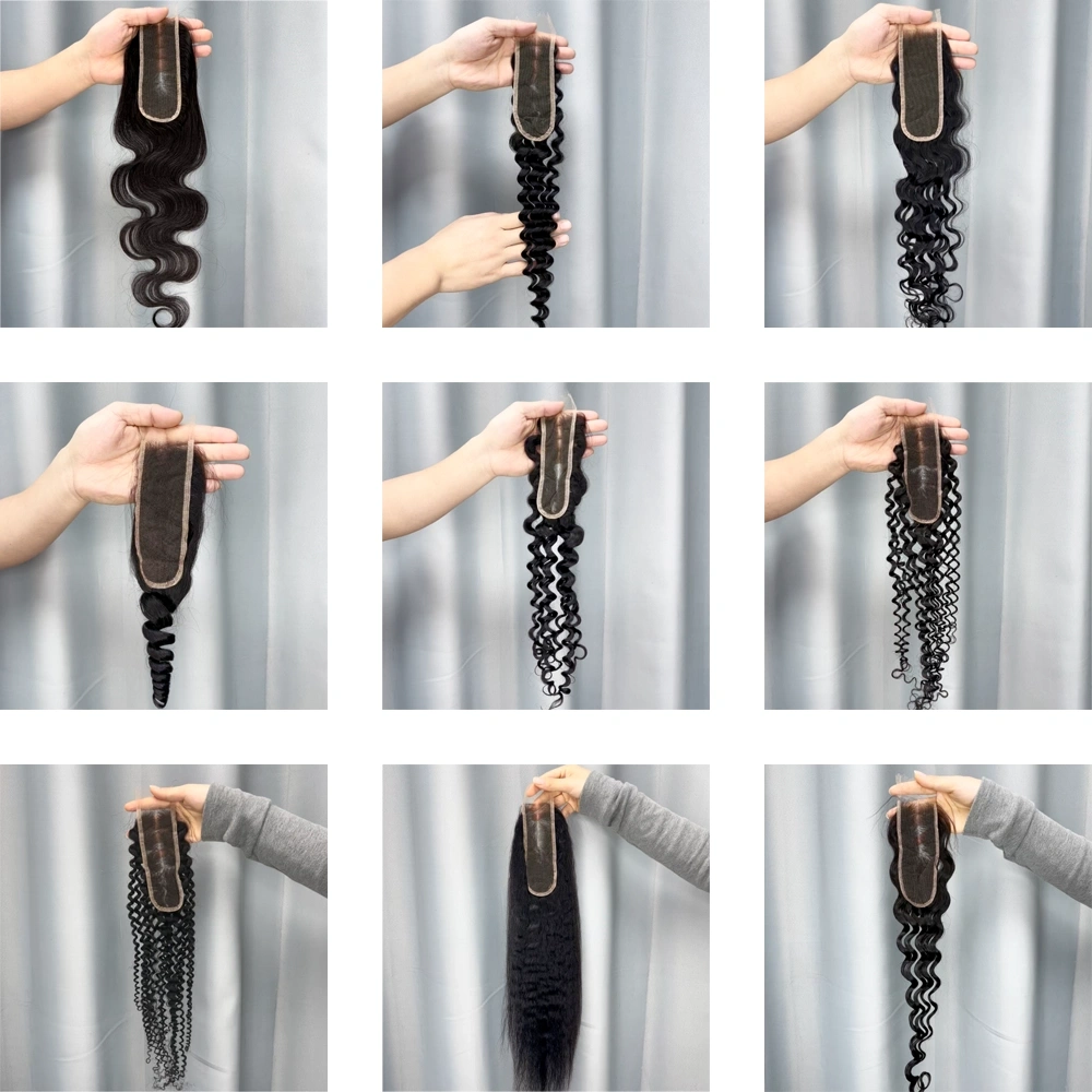 1 Piece Virgin Hair 2x6 Lace Closure All Textures ST/ BW/ DW/ WW/ LW/ IC/ DC/ KC/ KKS/ LDW