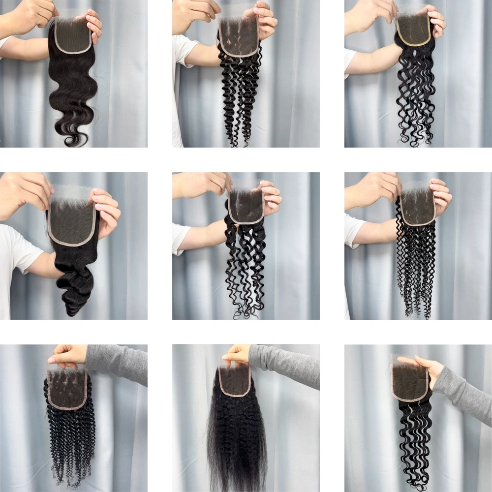 1 Piece Virgin Hair 4x4 Lace Closure All Textures ST/ BW/ DW/ WW/ LW/ IC/ DC/ KC/ KKS/ LDW