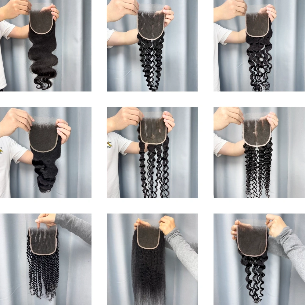 1 Piece Virgin Hair 5x5 Lace Closure All Textures ST/ BW/ DW/ WW/ LW/ IC/ DC/ KC/ KKS/ LDW