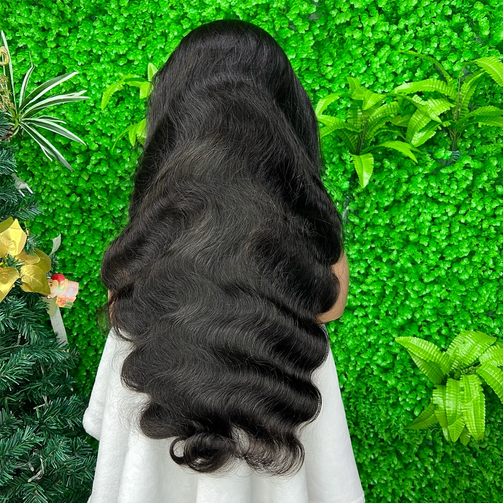 1 Piece Premade Natural Color 13x4 Transparent Lace Frontal Wig Body Wave