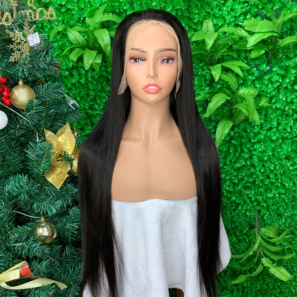 1 Piece Premade Natural Color 13x4 Transparent Lace Frontal Wig Straight