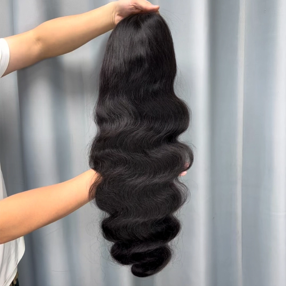 1 Piece Premade Natural Color 13x4 Transparent Lace Frontal Wig Body Wave