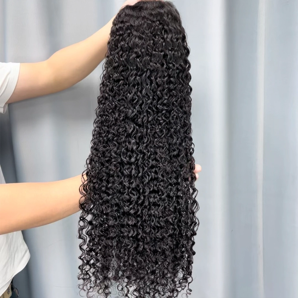 1 Piece Premade Natural Color 13x4 Transparent Lace Frontal Wig Deep Curly