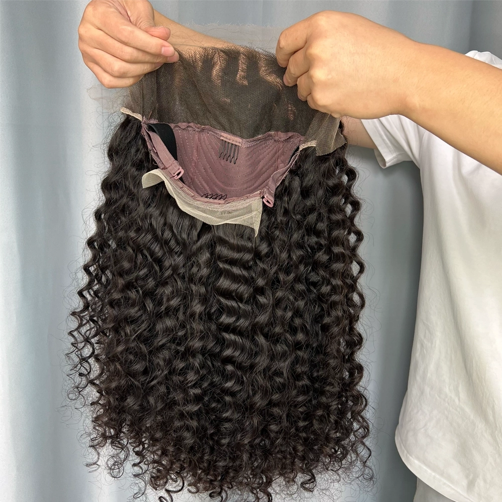 1 Piece Custom Virgin Hair 13x4 Lace Frontal Wig Deep Wave