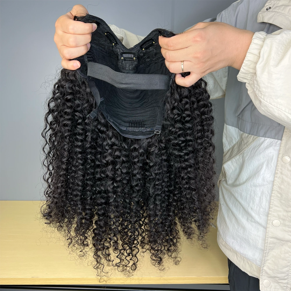 1 Piece Custom V-part Wig Kinky Curly