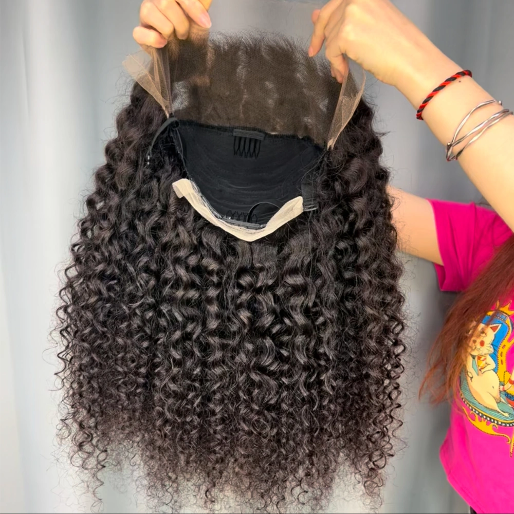 1 Piece Custom Virgin Hair 13x4 Lace Frontal Wig Deep Curly