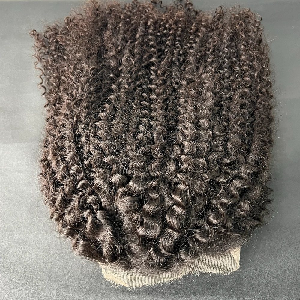 1 Piece Custom Virgin Hair 13x4 Lace Frontal Wig Deep Curly