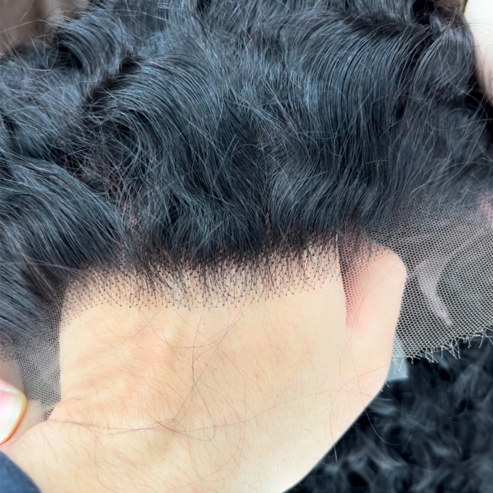 1 Piece Custom Virgin Hair 13x4 Lace Frontal Wig Italian Curly