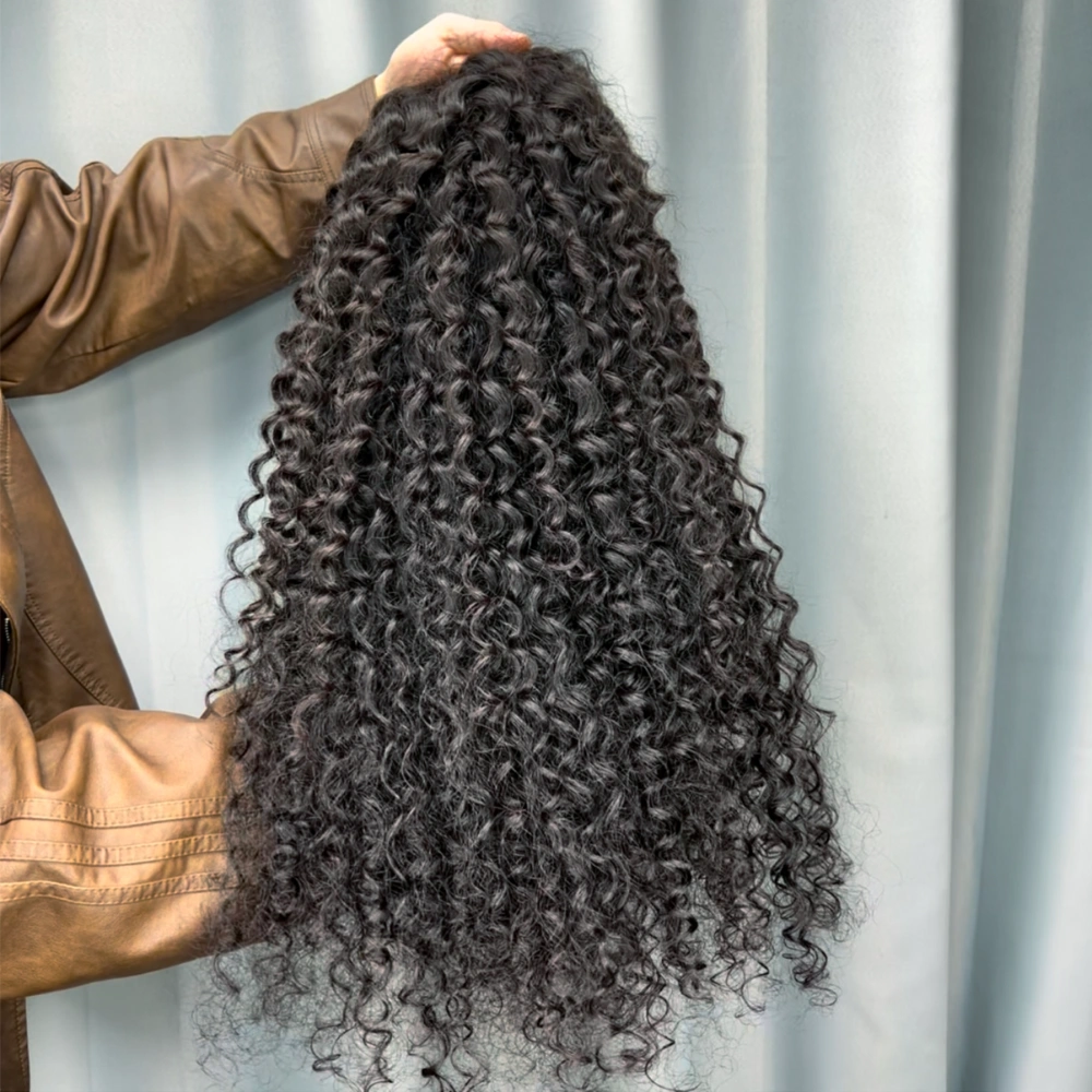 1 Piece Custom Virgin Hair 13x4 Lace Frontal Wig Italian Curly