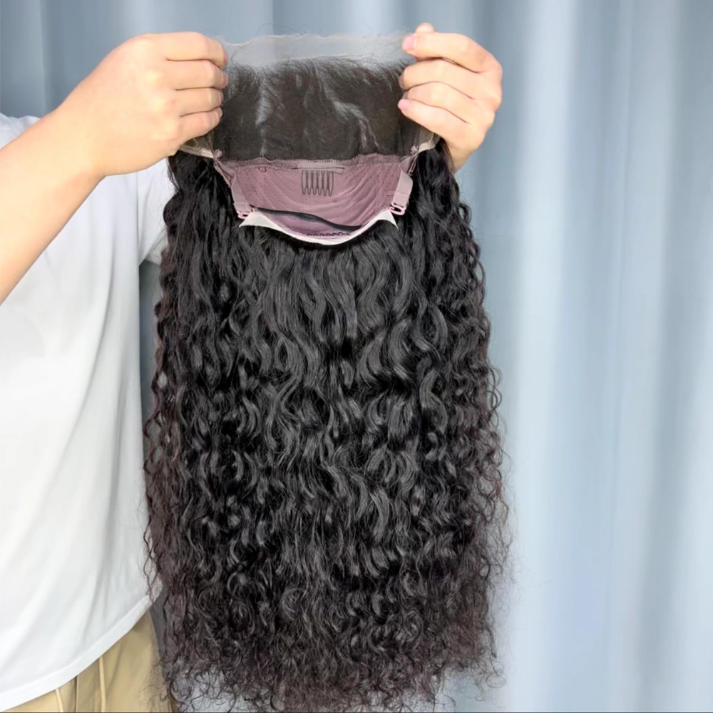 1 Piece Custom Virgin Hair 13x4 Lace Frontal Wig Water Wave