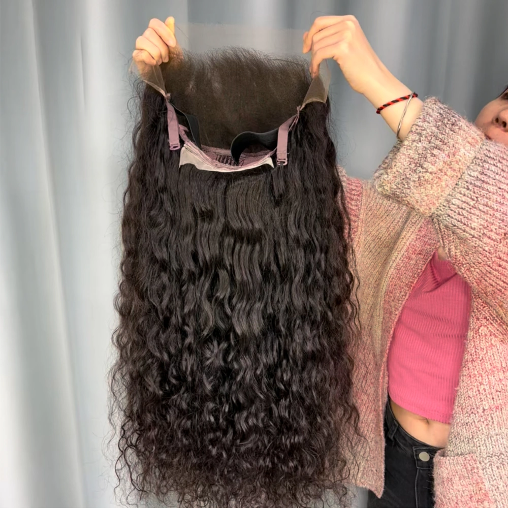 1 Piece Custom Virgin Hair 13x6 Lace Frontal Wig Water Wave