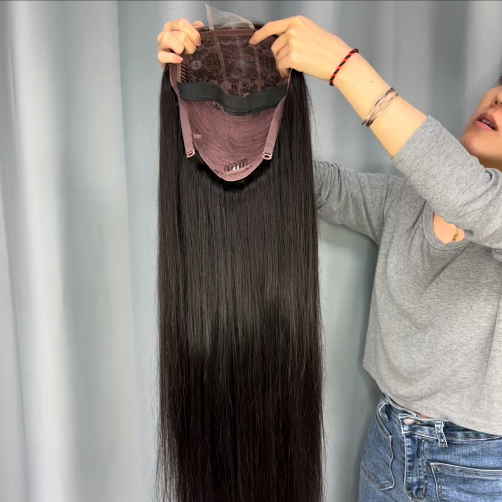 1 Piece Custom Virgin Hair 2x6 Lace Closure Wig Straight