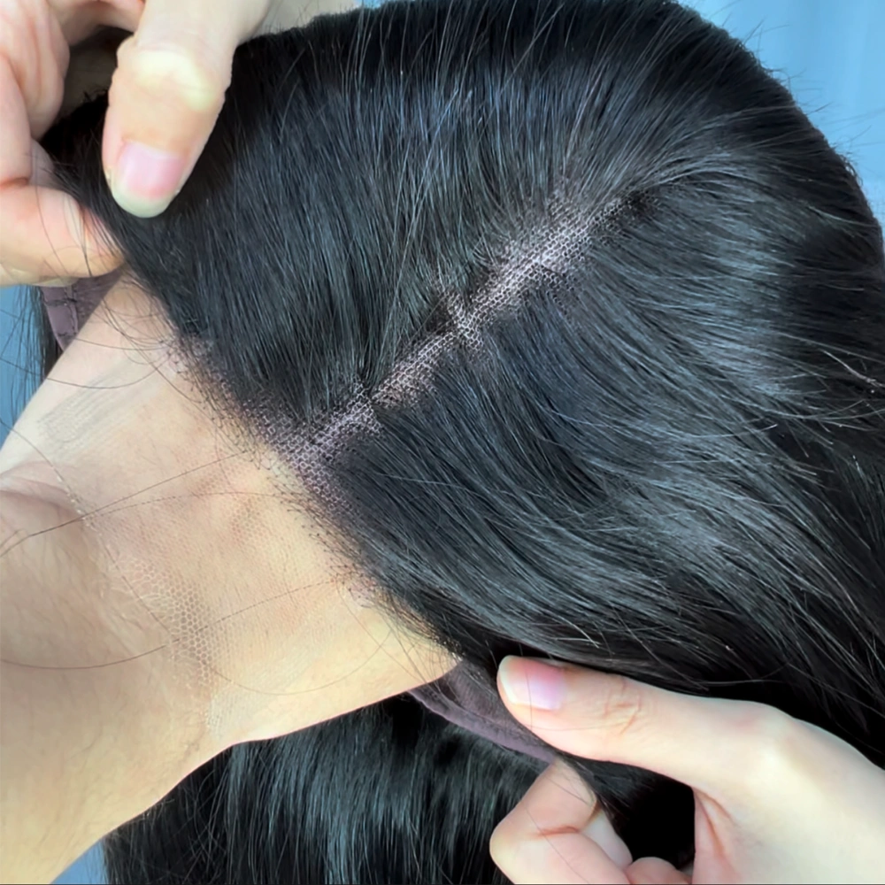 1 Piece Custom Virgin Hair 2x6 Lace Closure Wig Straight