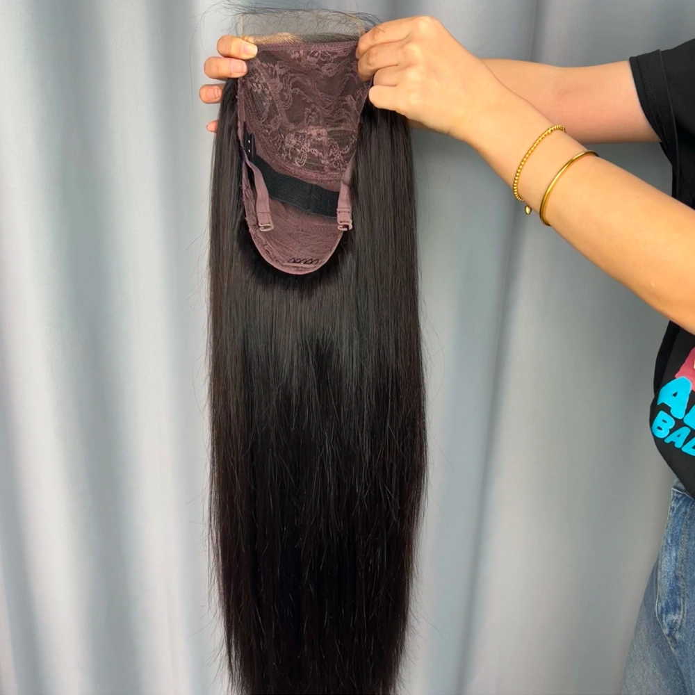 1 Piece Custom Virgin Hair 4x4 Lace Closure Wig Straight
