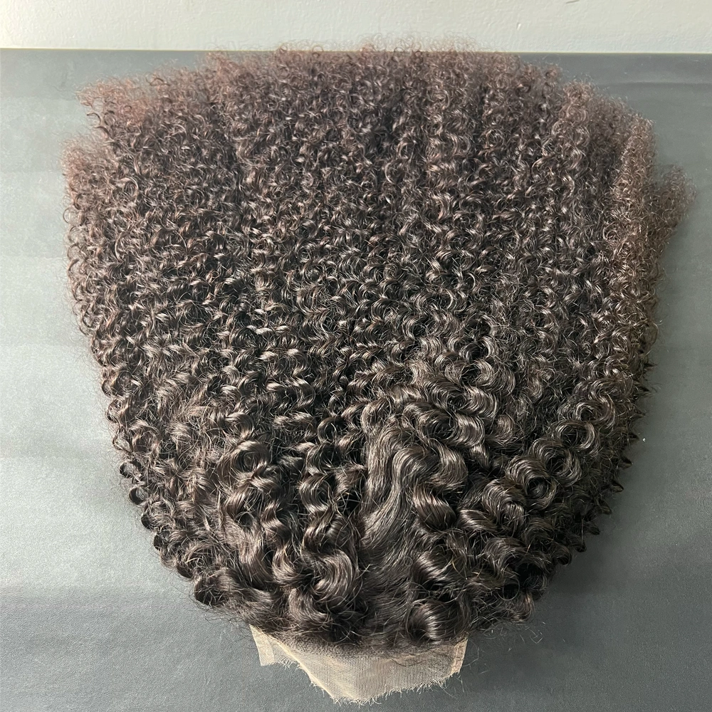 1 Piece Custom Virgin Hair 5x5 Lace Closure Wig Deep Curly