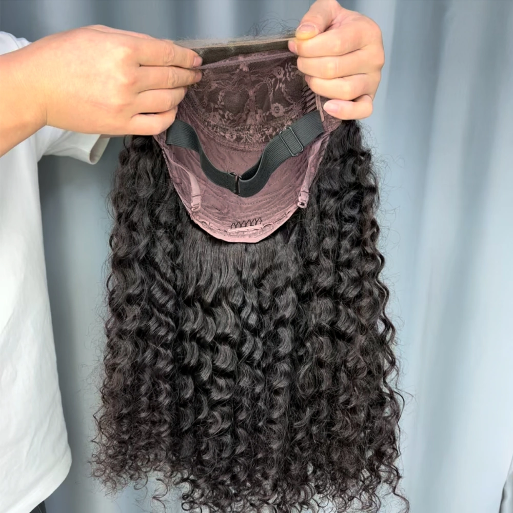 1 Piece Custom Virgin Hair 5x5 Lace Closure Wig Deep Wave