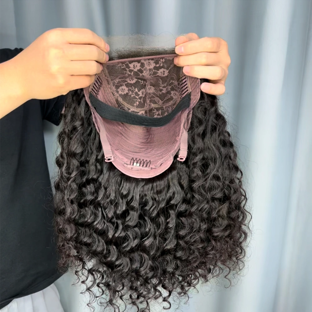 1 Piece Custom Virgin Hair 5x5 Lace Closure Wig Deep Wave