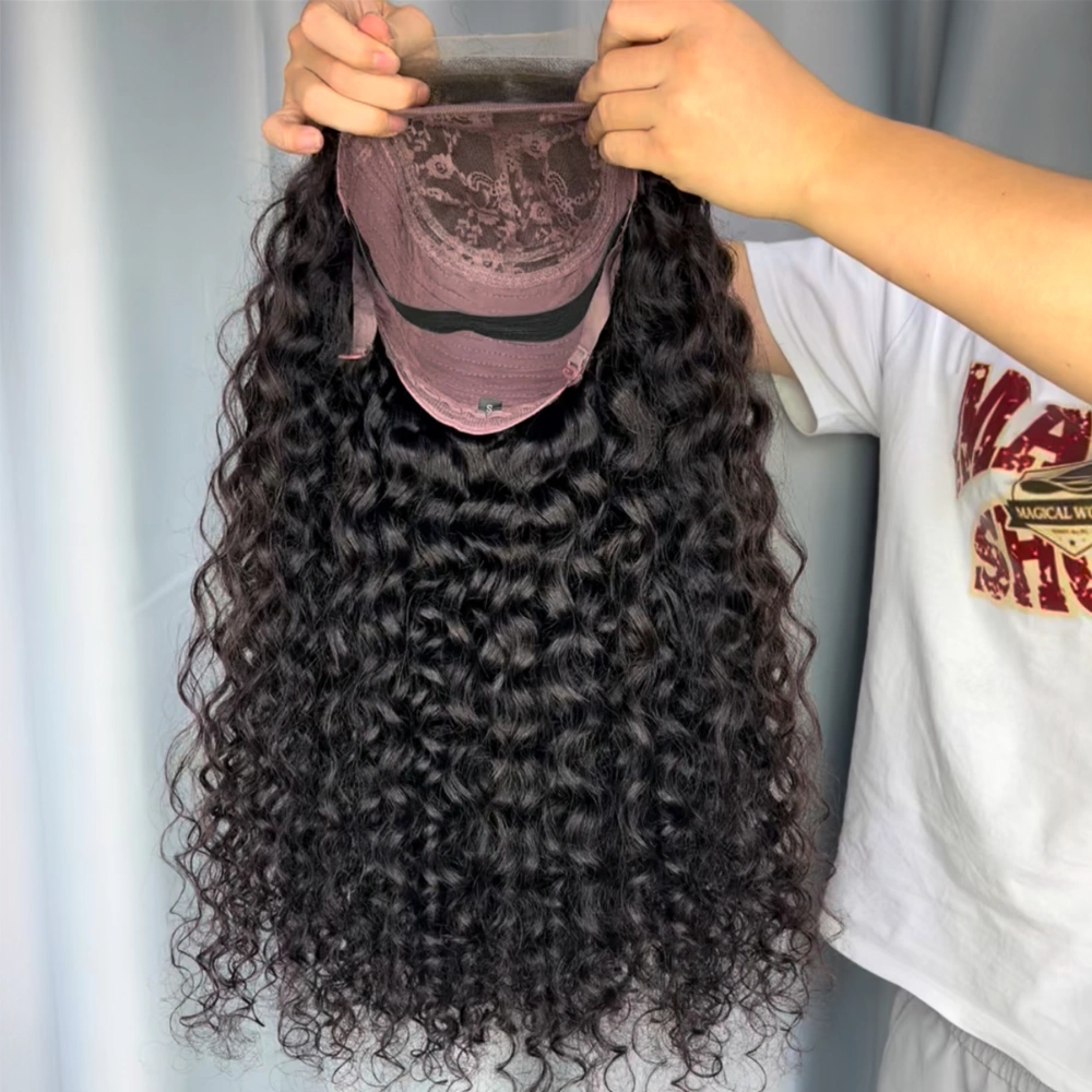 1 Piece Custom Virgin Hair 5x5 Lace Closure Wig Italian Curly