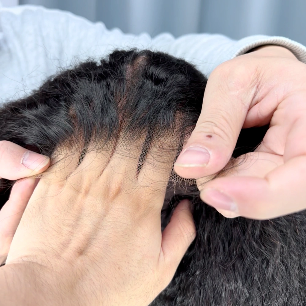 1 Piece Custom Virgin Hair 5x5 Lace Closure Wig Kinky Straight