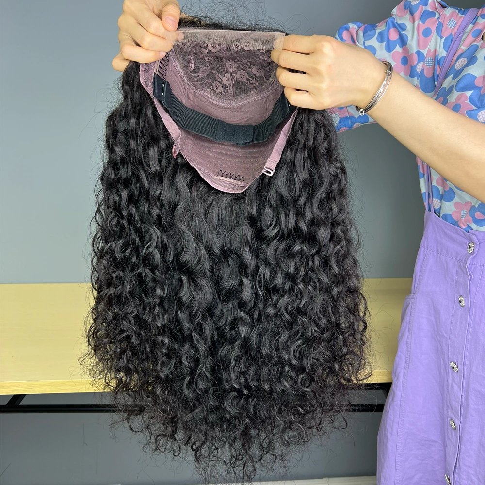 1 Piece Custom Virgin Hair 5x5 Lace Closure Wig Water Wave