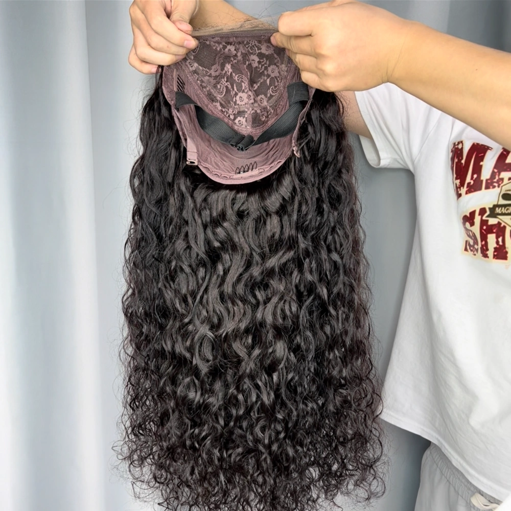 1 Piece Custom Virgin Hair 5x5 Lace Closure Wig Water Wave