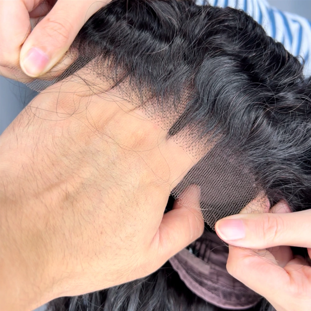 1 Piece Custom Virgin Hair 5x5 Lace Closure Wig Water Wave