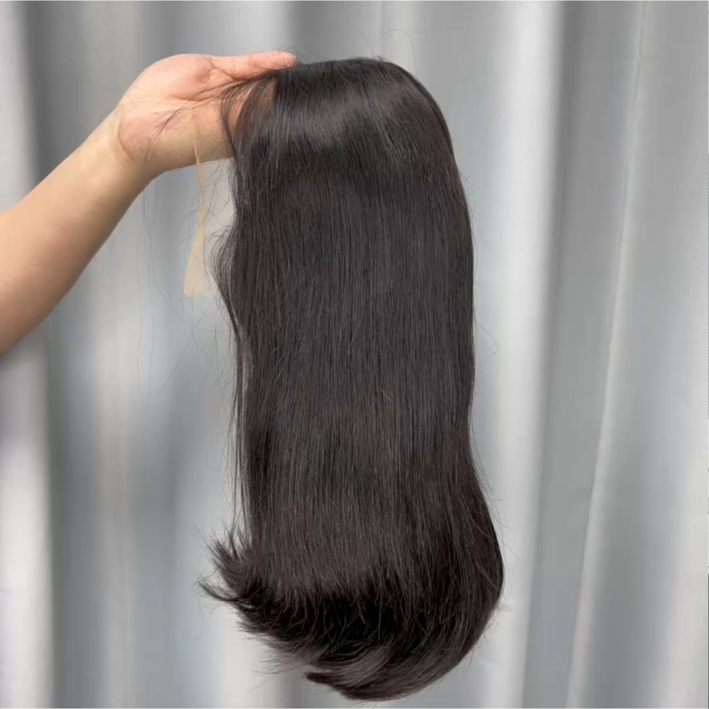 1 Piece Premade Natural Color 13x4 Transparent Lace Frontal Bob Wig Straight