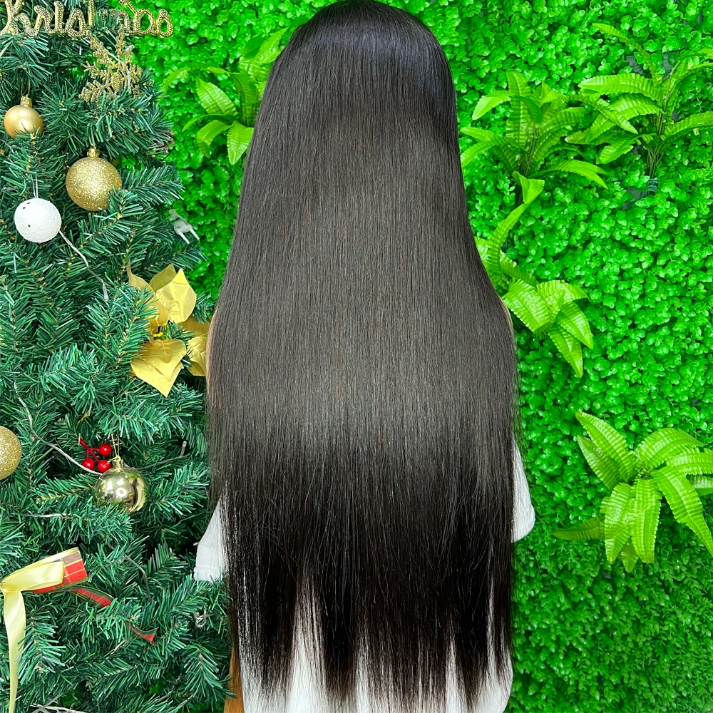 1 Piece Custom Raw Hair 5x5 Lace Closure Wig Straight