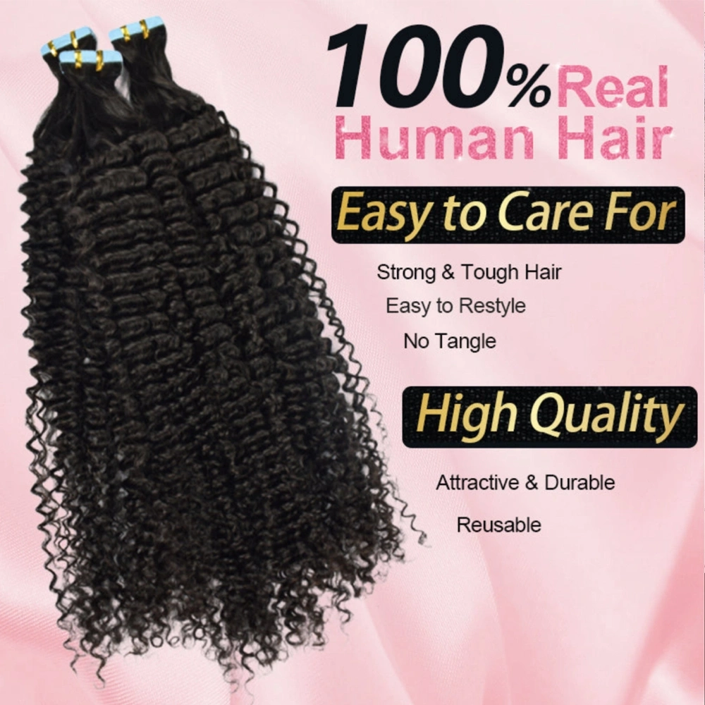 Virgin Hair Tape-in Hair Extension Kinky Curly