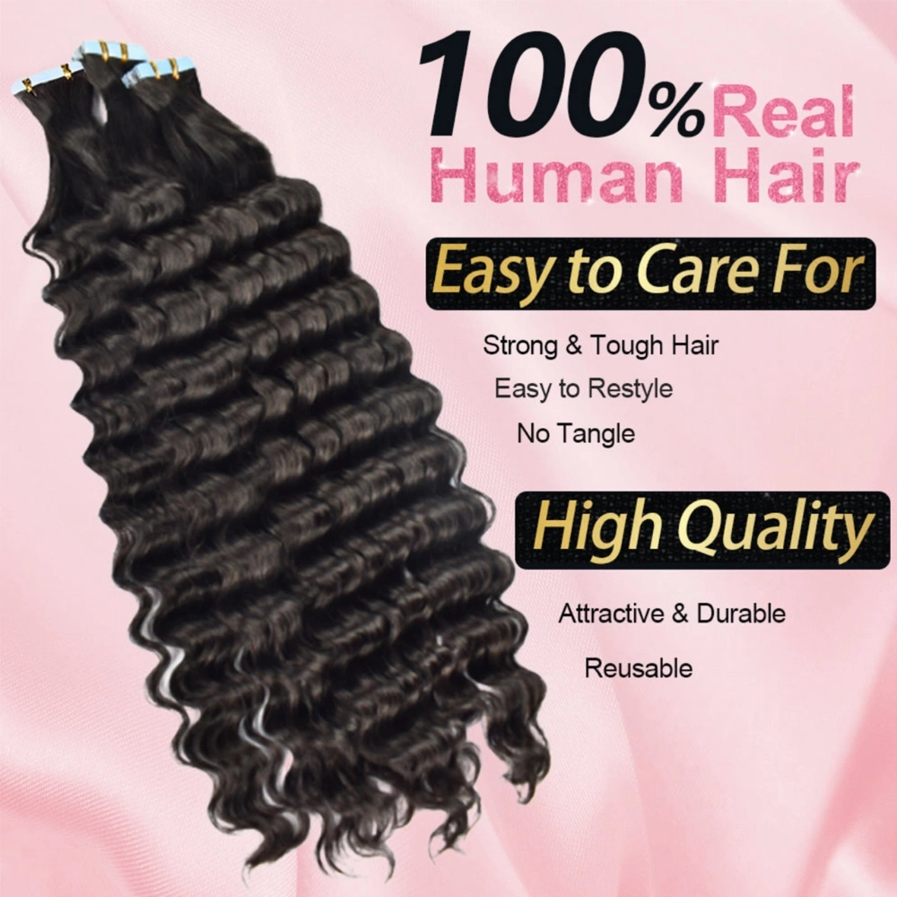 Virgin Hair Tape-in Hair Extension Deep Wave