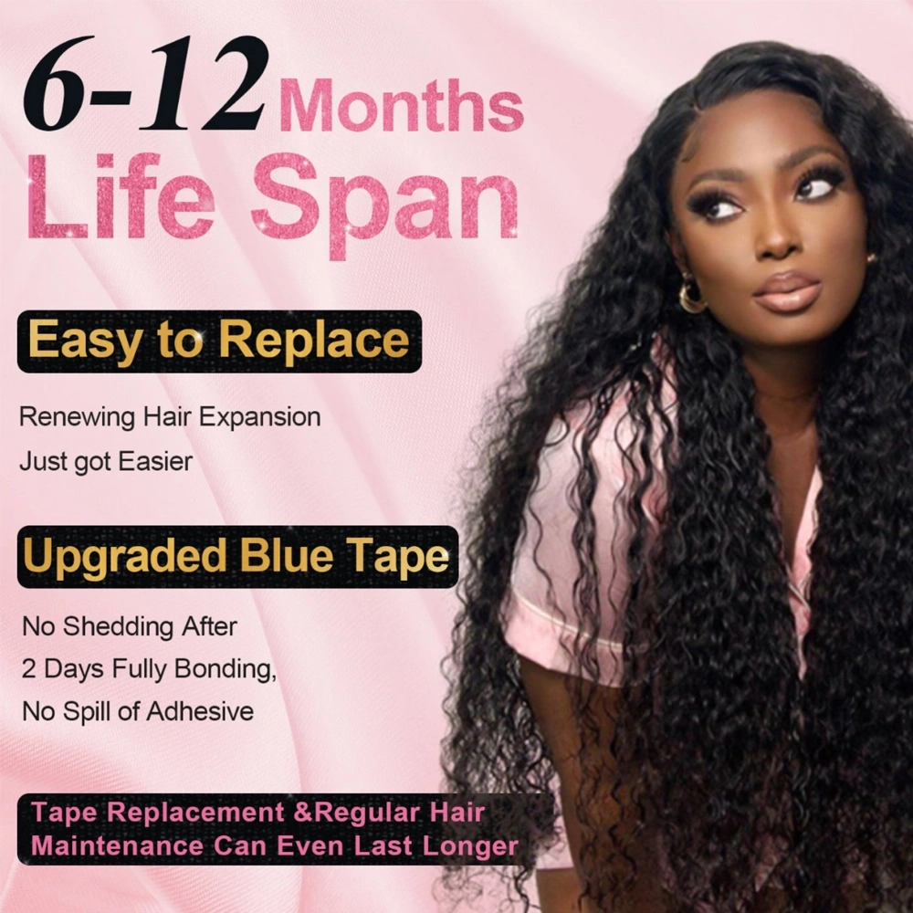 Virgin Hair Tape-in Hair Extension Deep Wave