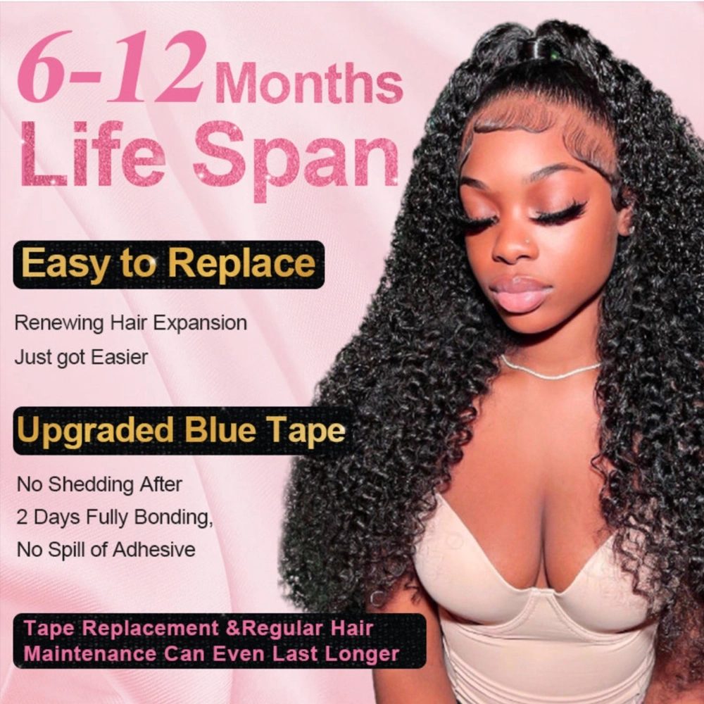 Virgin Hair Tape-in Hair Extension Kinky Curly