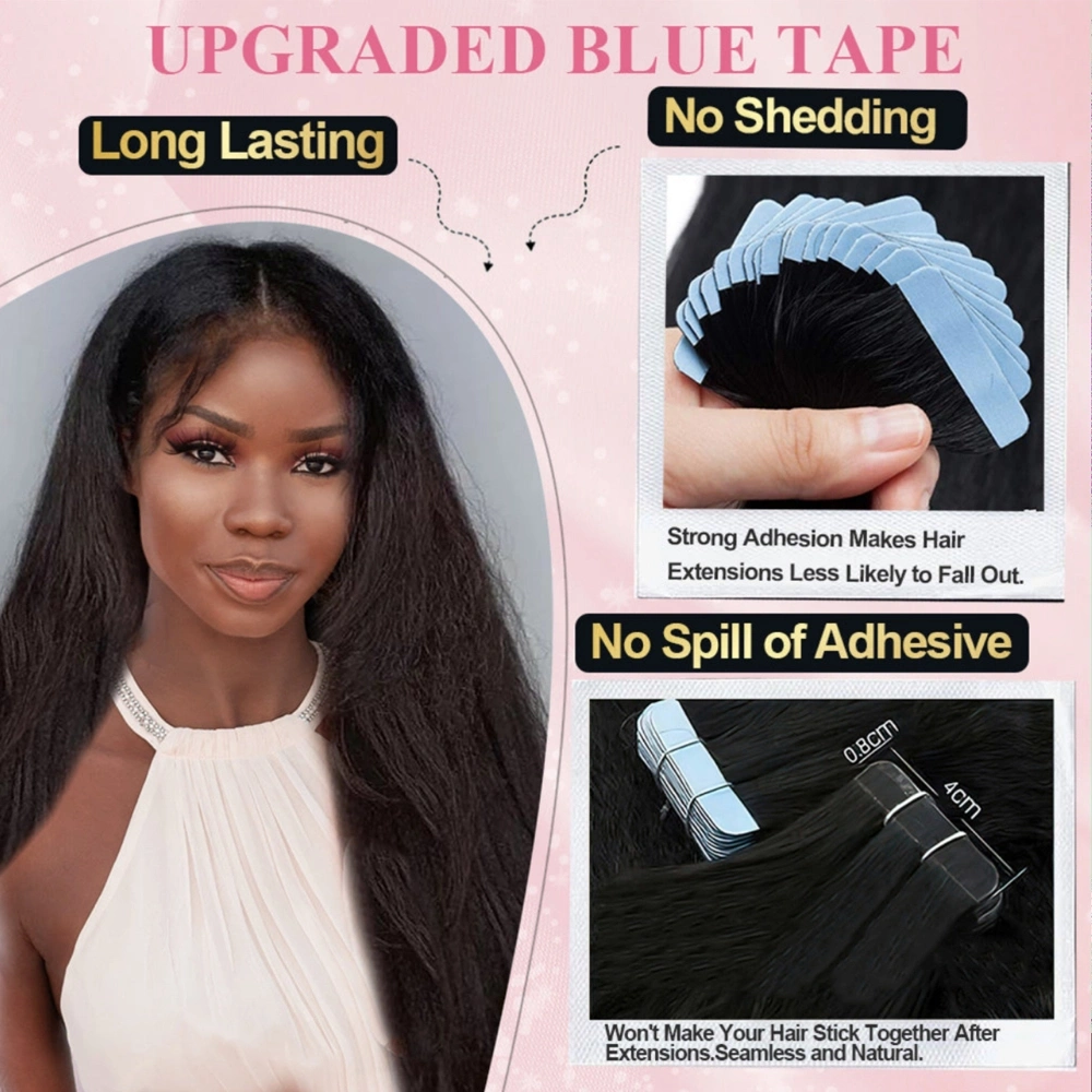 Virgin Hair Tape-in Hair Extension Kinky Straight