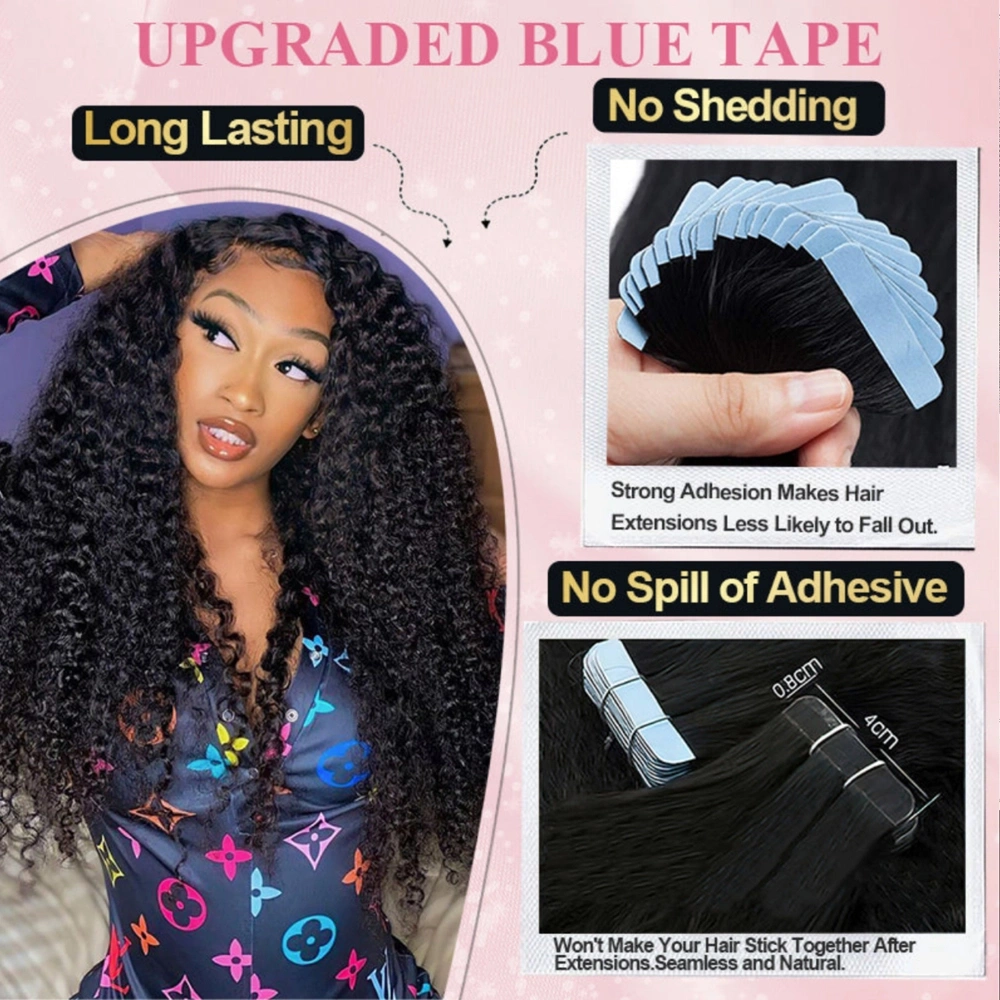 Virgin Hair Tape-in Hair Extension Kinky Curly
