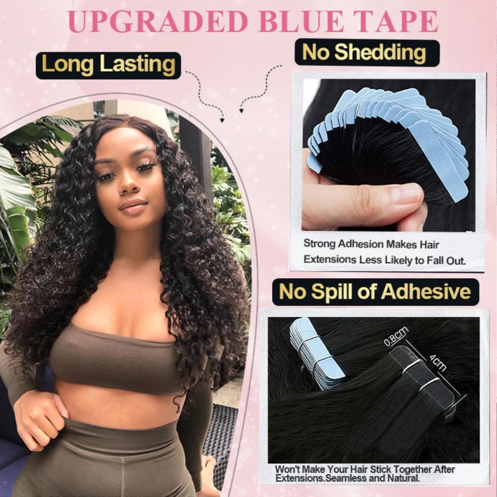 Virgin Hair Tape-in Hair Extension Deep Curly
