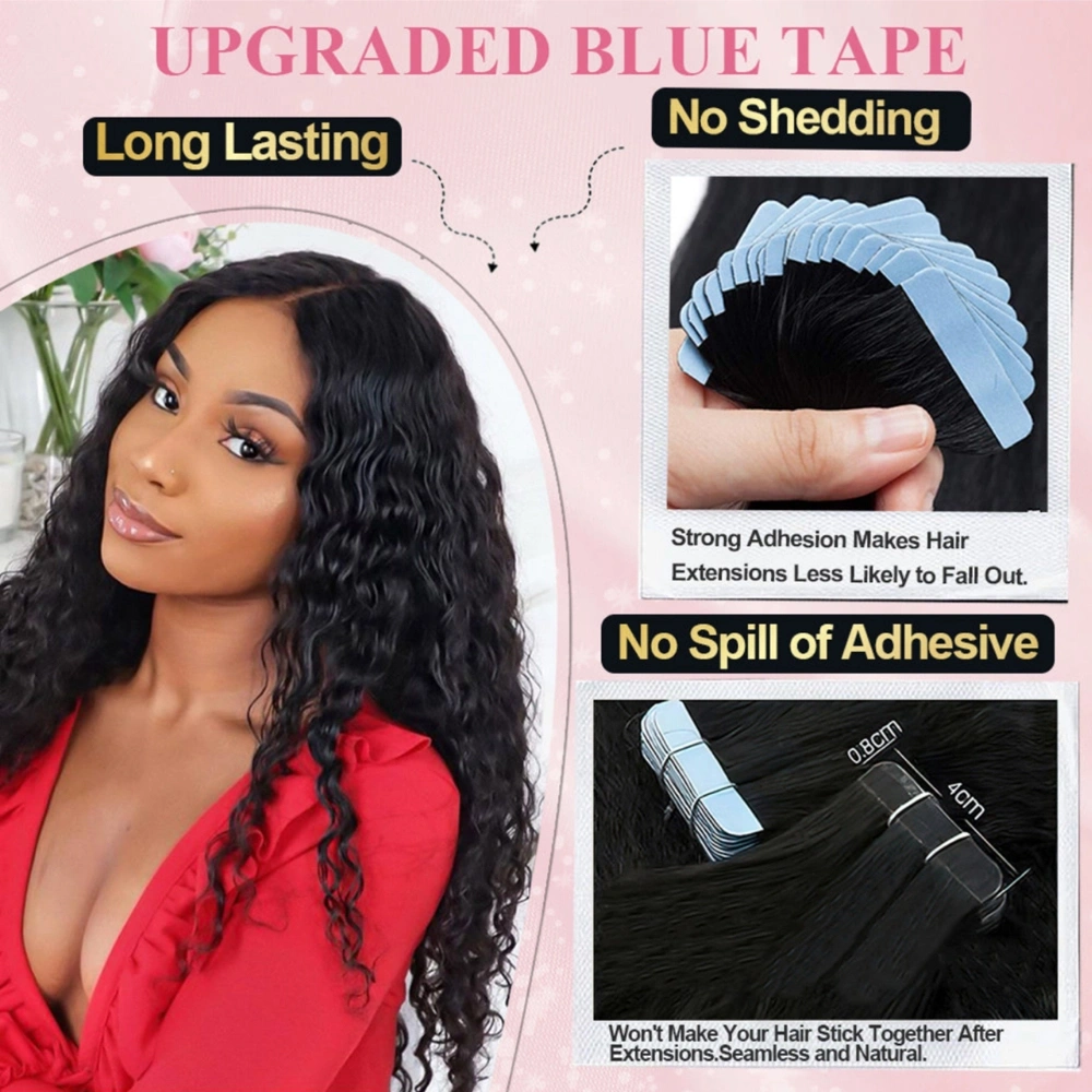 Virgin Hair Tape-in Hair Extension Deep Wave